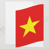 Vietnam-vlaggengolf Briefpapier (Voorkant / Achterkant)