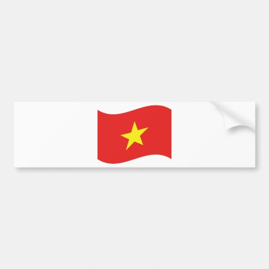 Vietnam-vlaggengolf Bumpersticker (Voorkant)