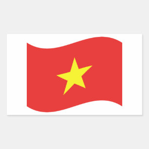 Vietnam-vlaggengolf Rechthoekige Sticker