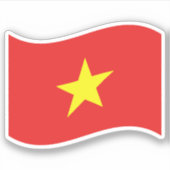 Vietnam-vlaggengolf Sticker (Voorkant)
