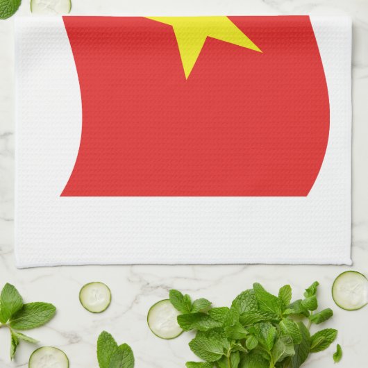 Vietnam-vlaggengolf Theedoek (Gevouwen)