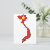 Vietnam-vlaggenkaart Briefkaart (Staand voorkant)