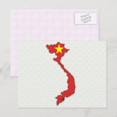 Vietnam - Vlaggenkaart, volledig formaat Briefkaart (Voorkant / Achterkant)