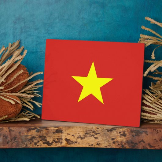 Vietnam Vlaggenplak Fotoplaat (Zijkant)
