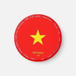 Vietnam Vlagmagneet Magneet