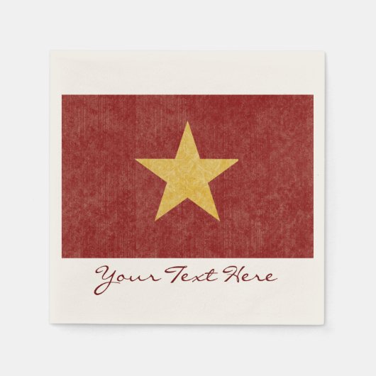 Vietnam Vlagpartij Napkins Servet (Voorkant)