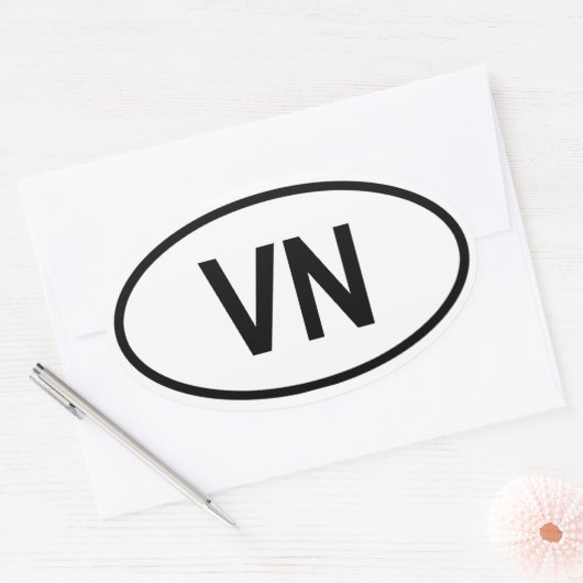 Vietnam VN Ovale Sticker (Envelop)