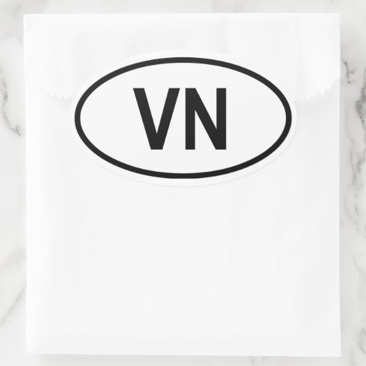 Vietnam VN Ovale Sticker (Tas)