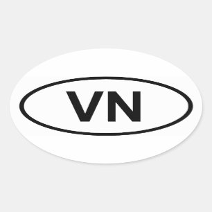 Vietnam VN Ovale Sticker