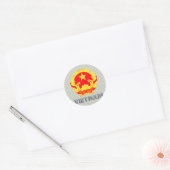 Vietnam Wapen Ronde Sticker (Envelop)