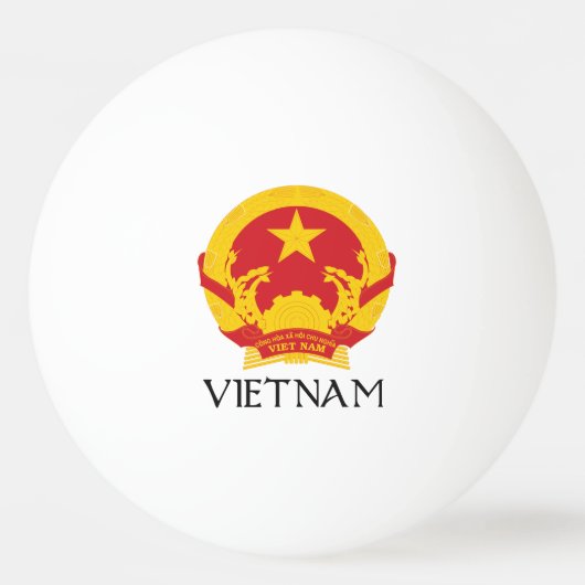 Vietnam wapenschild pingpongbal (Voorkant)