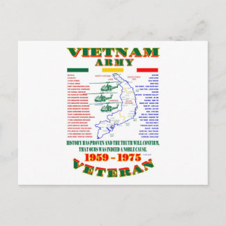 VIETNAM WAR. AMERIKAANSE ARMY VETERAN BRIEFKAART