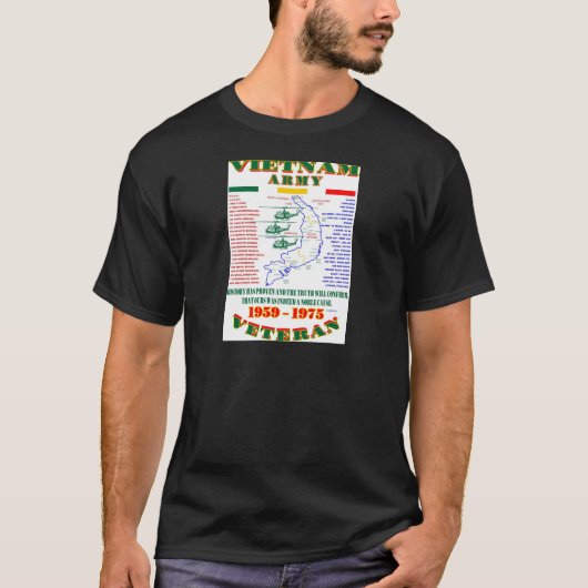 VIETNAM WAR. AMERIKAANSE ARMY VETERAN T-SHIRT (Voorkant)
