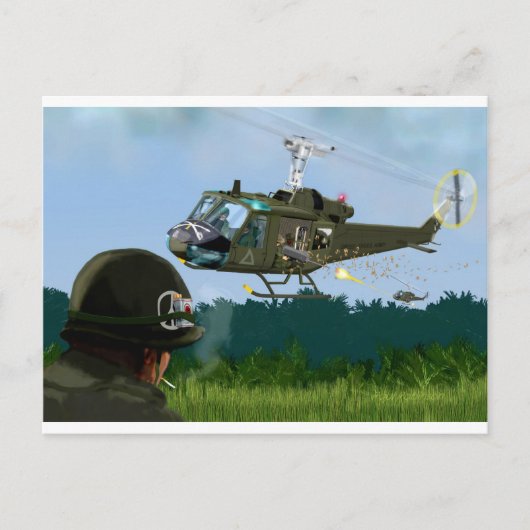 Vietnam War Bell Huey. Briefkaart (Voorkant)