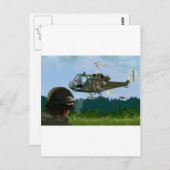 Vietnam War Bell Huey. Briefkaart (Voorkant / Achterkant)