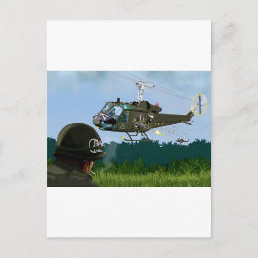 Vietnam War Bell Huey. Briefkaart (Voorkant)