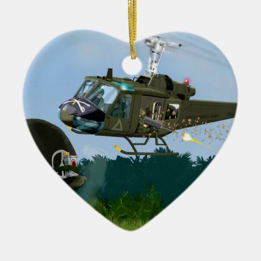 Vietnam War Bell Huey. Keramisch Ornament (Voorkant)