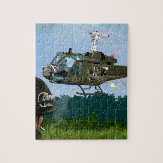 Vietnam War Bell Huey. Legpuzzel (Verticaal)