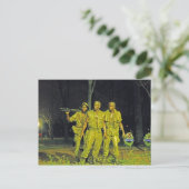 Vietnam War Memorial tijdens de nacht van Washingt Briefkaart (Staand voorkant)