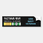 VIETNAM WAR NAVY VET BUMPERSTICKER (Voorkant)