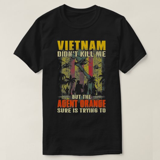 Vietnam War Orange Agent Military Victims Retired  T-shirt (Design voorkant)
