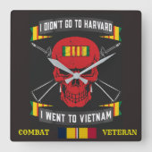 VIETNAM WAR VET CLOCK VIERKANTE KLOK (Voorkant)