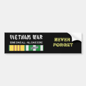 VIETNAM WAR VET NOOIT VERGETEN BUMPERSTICKER (Voorkant)