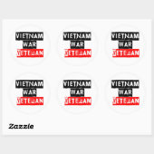 vietnam war veteraan ronde sticker (Vel)