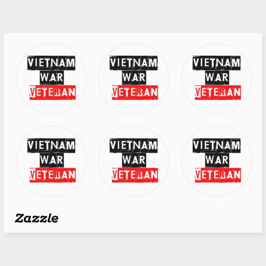 vietnam war veteraan ronde sticker (Vel)