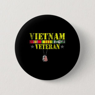 Vietnam War Veteran Dogtag Memorial Patriotic Ronde Button 5,7 Cm