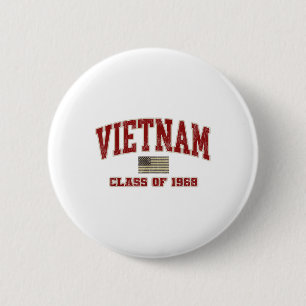 Vietnam War Veteran Shirt Military CL uit 1968 Ronde Button 5,7 Cm