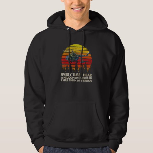 Vietnam War Veterans I Still Think Of Vietnam Memo Hoodie (Voorkant)
