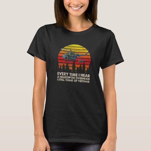 Vietnam War Veterans I Still Think Of Vietnam Memo T-shirt (Voorkant)