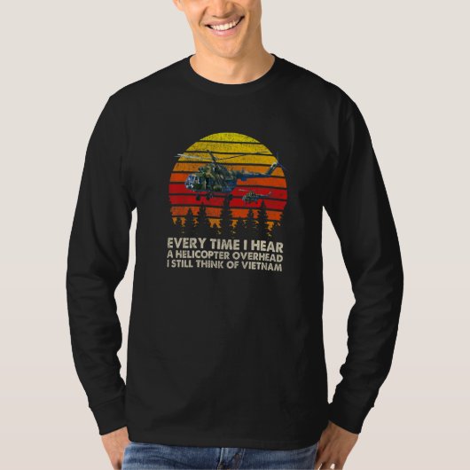 Vietnam War Veterans I Still Think Of Vietnam Memo T-shirt (Voorkant)
