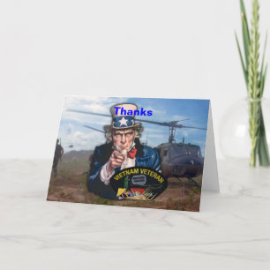 Vietnam war veterans vets patch bedankkaart