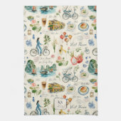 Vietnam Watercolor Monogram Theedoek (Verticaal)