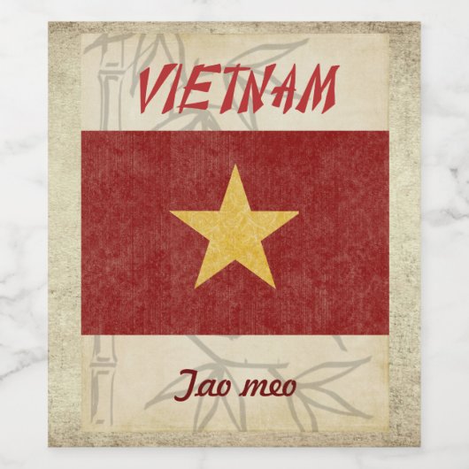 Vietnam Wijnlabel Wijn Etiket (Enkel label)