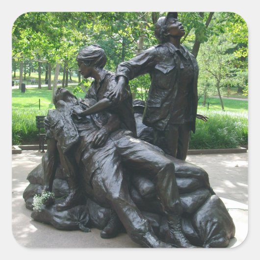 Vietnam Women's Memorial, Washington, D.C. Vierkante Sticker (Voorkant)