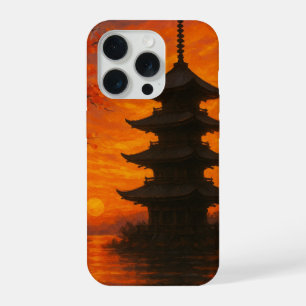 Vietnam Zonsondergang Pagode Hoesje iPhone 15 Pro Case