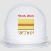 Vietnam Zuid-Vietnamese vlag rood gepersonaliseerd Sneeuwbol (Voorkant)