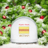 Vietnam Zuid-Vietnamese vlag rood gepersonaliseerd Sneeuwbol (Kerstmis)