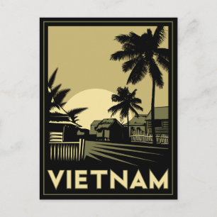 vietnam zuidoost - azië art deco retro - reizen briefkaart
