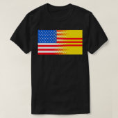 Vietnamees-Amerikaans-Zuid-Vietnam - vlag - Schadf T-shirt (Design voorkant)