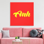 Vietnamees broer - Anh ~ Tiakng Vioottaal Canvas Afdruk (Insitu (Woonkamer))