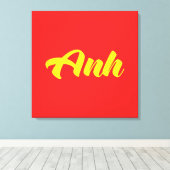 Vietnamees broer - Anh ~ Tiakng Vioottaal Canvas Afdruk (Insitu (Houten vloer))