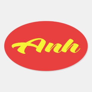 Vietnamees broer - Anh ~ Tiakng Vioottaal Ovale Sticker