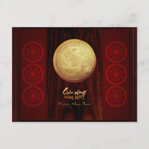 Vietnamees Bronze Drums Têt Nieuwjaar 2020 HHP1 Uitnodiging Briefkaart