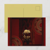 Vietnamees Bronze Drums Têt Nieuwjaar 2020 HHP2 Uitnodiging Briefkaart (Voorkant / Achterkant)