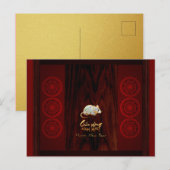 Vietnamees Bronze Drums Têt Nieuwjaar 2020 HHP3 Uitnodiging Briefkaart (Voorkant / Achterkant)