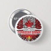 Vietnamees Canada - Boomringers Vlag over bomen Ronde Button 5,7 Cm (Voorkant /achterkant)